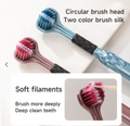 Triple Head Soft Bristle Toothbrush